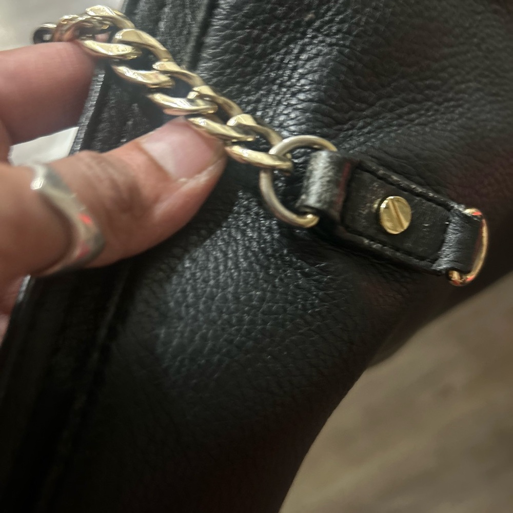 MICHAEL Michael Kors Black Leather Tote Bag - Picture 7 of 13